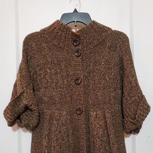 Christopher & Banks Brown Cableknit Sweater Size L